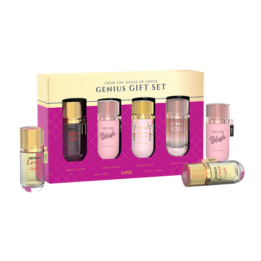 SET EMPER GENIUS WOMEN 4 PCS LOVER. BLUSH. SELINA. ROSE 0.845 OZ EDP SP