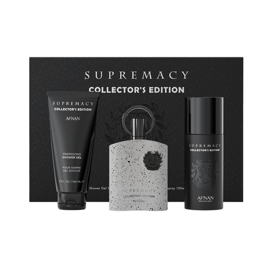 AFNAN SUPREMACY COLLECTOR'S UNISEX 3PCSET 3.4 SP + 5.0 DEO + 5.0 S.GEL
