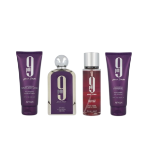 9pmwomanset_1.png AFNAN SET 9PM WOMEN 4PCS 3.4 OZ EDP SP / SHOWER GEL / BODY MIST /BODY LOTION