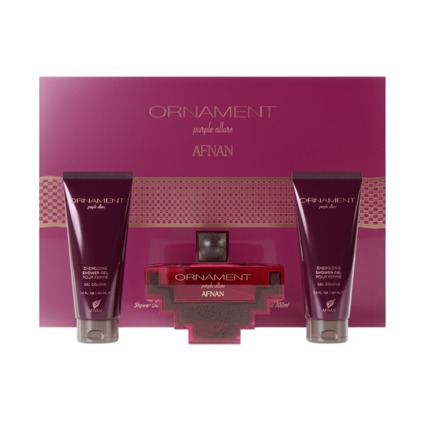 set-ornament-allure-woman.png AFNAN SET ORNAMENT PURPLE ALLURE WOMEN 3PCS 3.4 EDP + 3.4BL + 3.4 SET GEL