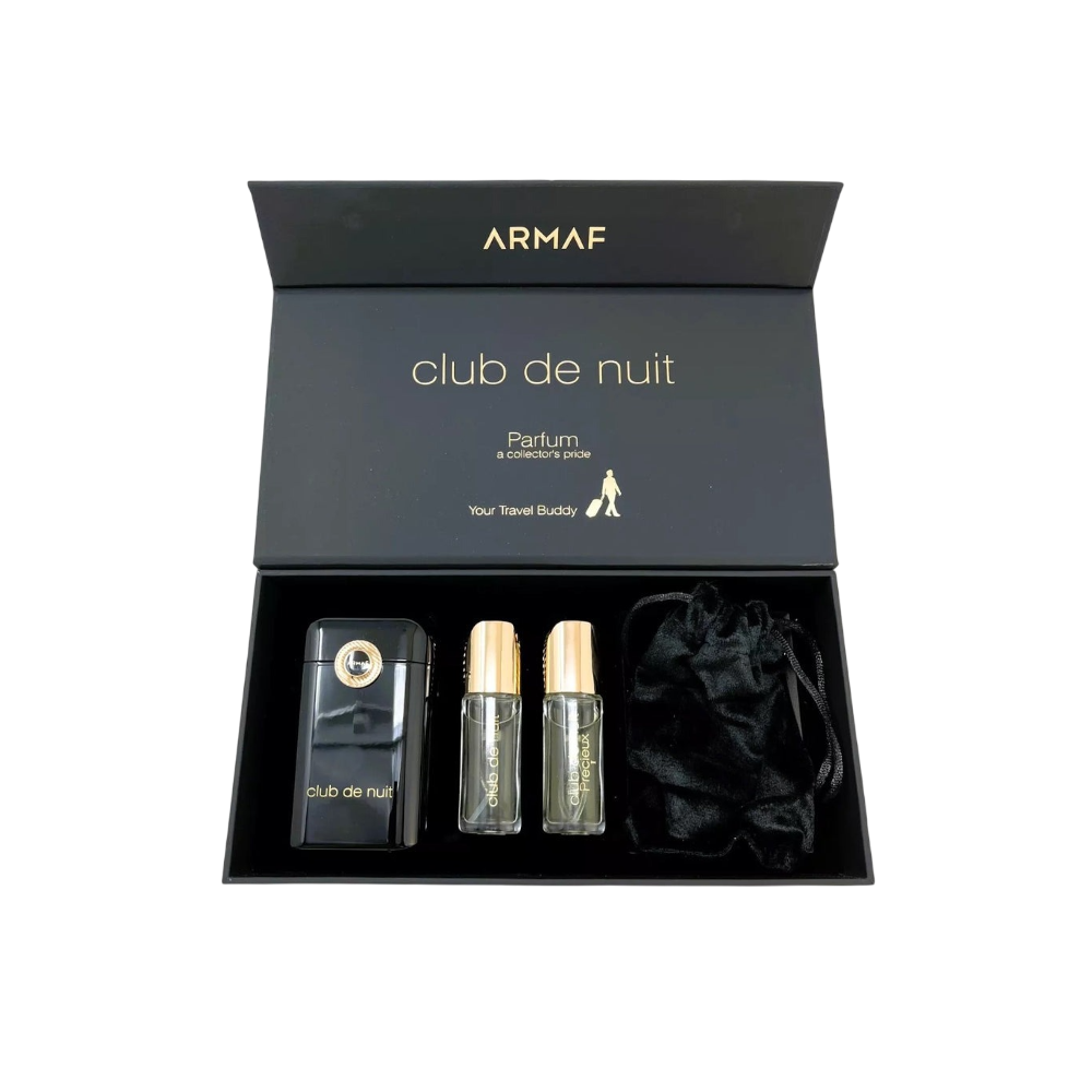 ARMAF SET CLUB DE NUIT INTENSE MEN EDP TRAVEL BUDDY SET INTENSE + PRECIEUX  CASE & POUCH