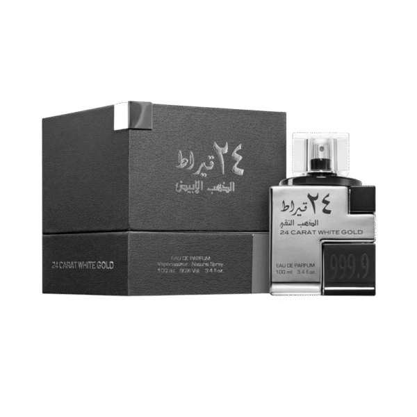 24_carat_white_gold_2.png LATTAFA 24 CARAT WHITE GOLD UNISEX 3.4 OZ. EDP SP