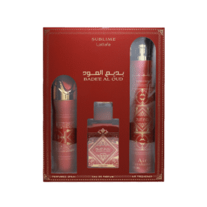 Set-Badee-Al-Oud-Sublime-2.png LATTAFA SET 3 PCS BADEE AL OUD SUBLIME 3.4 OZ EDP SP + PERFUMED SP + AIR FRESHENERLATTAFA SET 3 PCS BADEE AL OUD SUBLIME 3.4 OZ EDP SP + PERFUMED SP + AIR FRESHENER