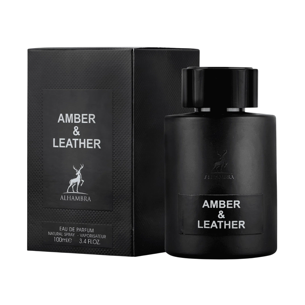 MAISON ALHAMBRA AMBER & LEATHER MEN 3.4 OZ EDP SP