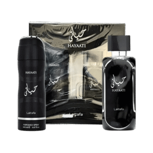 hayaati-set-2-pieces.png LATTAFA SET HAYAATI 2 PCS GIFT SET 3.4 OZ + 200ML PERFUMED SPRAY