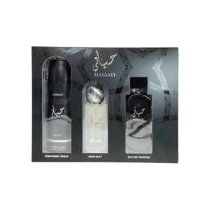 hayaatiset.png LATTAFA SET HAYAATI BLACK MEN 3PCS GIFT SET 3.4 OZ EDP SP