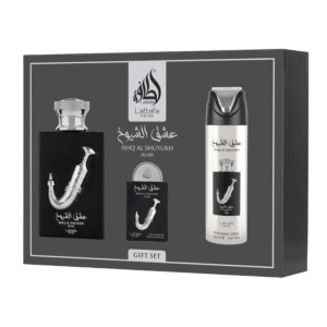 LATTAFA SET ISHQ AL SHUYUKH SILVER GIFT SET 3 PCS
