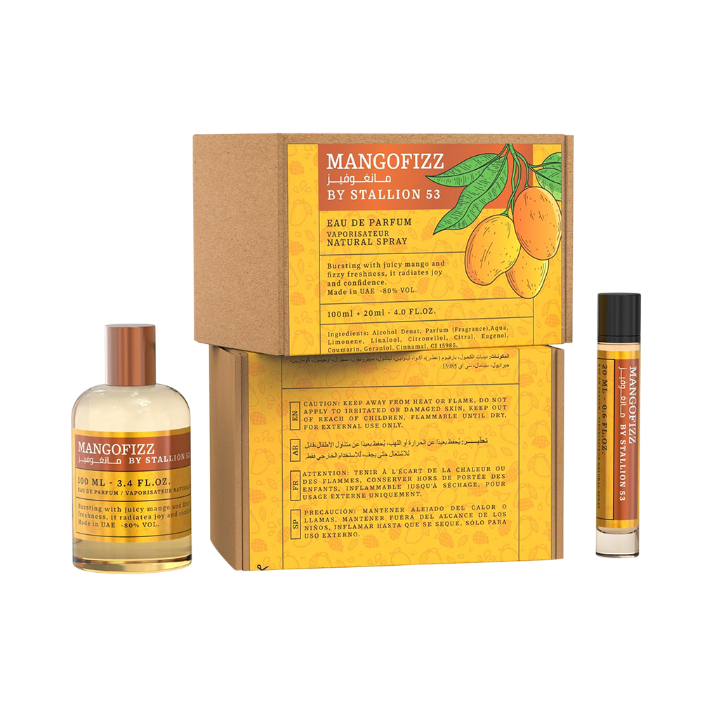 SET EMPER MANGOFIZZ BY STALLION UNISEX 3.4 OZ EDP SP /0.68 OZ EDP SP