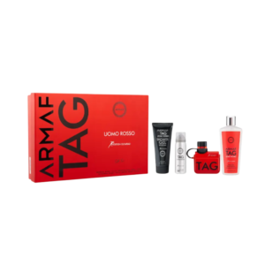 ARMAF SET TAG UOMO ROSSO 3.4OZ EDP SP +3.4BL+1.7DEO+SHAMPOO