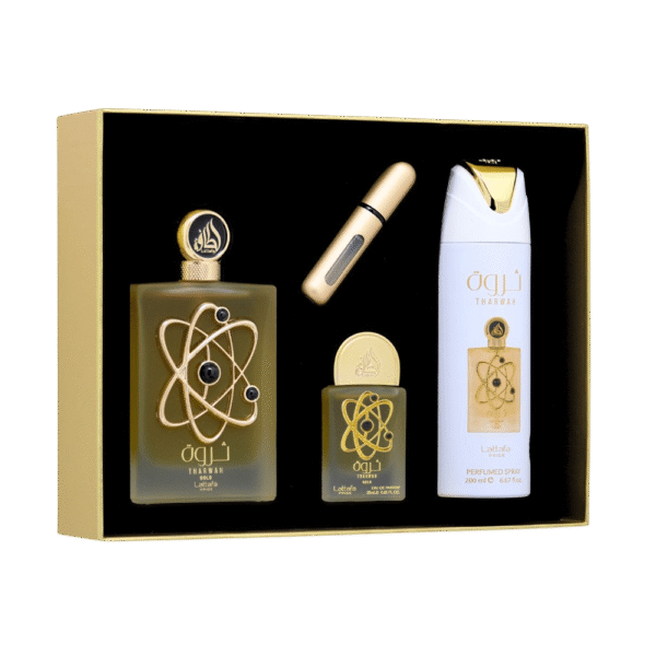 LATTAFA PIDE SET THARWAH GOLD 3PCS 3.4 OZ EDP SP