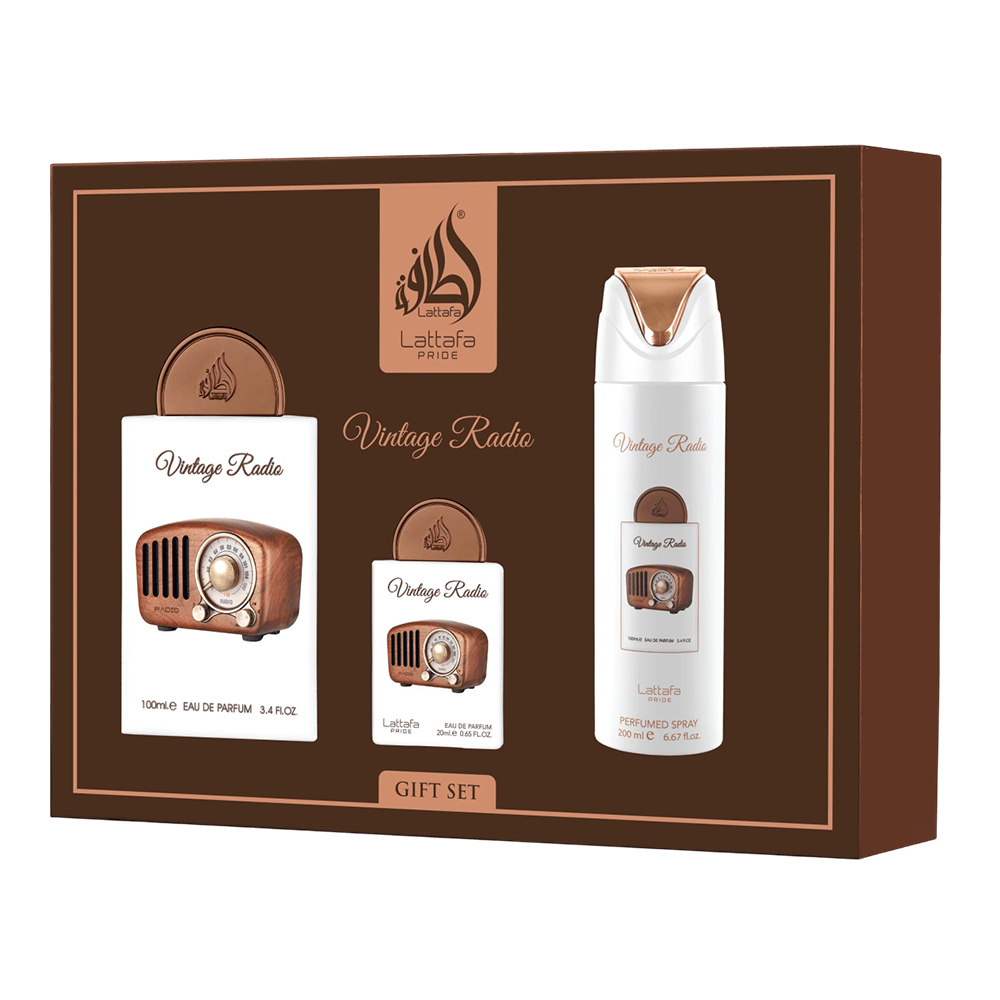 LATTAFA SET VINTAGE RADIO GIFT SET 3PCS