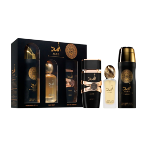 set_asad_2.png LATTAFA SET ASAD PERFUME 3.4OZ EDP + HAIR MIST + PERFUMED SPRAY