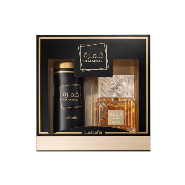 LATTAFA KHAMRAH 2 PCS GIFTSET WITH 100ML EDP + 200ML PERFUMED SPRAY