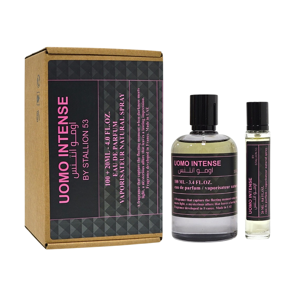 EMPER SET UOMO INTENSE WOMEN 2 PCS 3.4OZ EDP SP + 0.6 OZ EDP SP